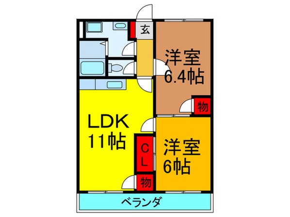 アメニティ東香里の物件間取画像